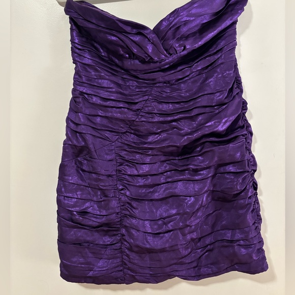 NWT Zara Purple Strapless Dress - Picture 3 of 6